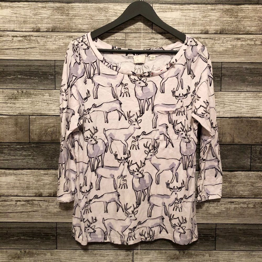 Light Purple Deer Print Women's Top